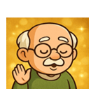 キラキラ渋めなおじいさん@SFW（個別スタンプ：3）