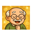 キラキラ渋めなおじいさん@SFW（個別スタンプ：4）