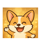 キラキラコーギーまつり@SFW（個別スタンプ：4）