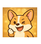 キラキラコーギーまつり@SFW（個別スタンプ：6）