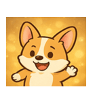 キラキラコーギーまつり@SFW（個別スタンプ：8）