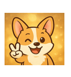 キラキラコーギーまつり@SFW（個別スタンプ：14）