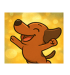 キラキラでのびのびダックス@SFW（個別スタンプ：1）