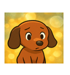 キラキラでのびのびダックス@SFW（個別スタンプ：3）