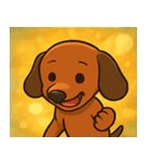 キラキラでのびのびダックス@SFW（個別スタンプ：9）