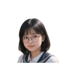 同じクラスのあのメガネの子（個別スタンプ：3）