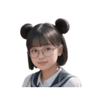 同じクラスのあのメガネの子（個別スタンプ：8）
