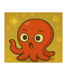 キラキラ手足多めのタコ@SFW（個別スタンプ：4）