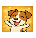 キラキラ元気ジャックラッセル@SFW（個別スタンプ：1）