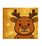 キラキラでごきげんトナカイ@SFW（個別スタンプ：1）