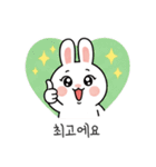 ウサギの日常スタンプ 02(KR)（個別スタンプ：9）