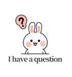 キュートなウサギの取引会話 01 (EN)（個別スタンプ：1）