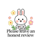 キュートなウサギの取引会話 01 (EN)（個別スタンプ：20）