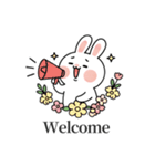 キュートなウサギの取引会話 01 (EN)（個別スタンプ：22）