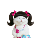 ツインテールのかわいい猫（個別スタンプ：1）