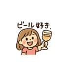 お酒好き女子のスタンプ 楽しく飲みましょ（個別スタンプ：31）