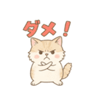 色鉛筆タッチのマンチカンスタンプ（個別スタンプ：15）