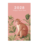 2028年/令和10年/申年/あけおめ/年賀状（個別スタンプ：19）