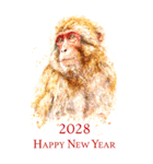 2028年/令和10年/申年/あけおめ/年賀状（個別スタンプ：31）