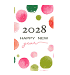 2028年/令和10年/申年/あけおめ/年賀状（個別スタンプ：34）