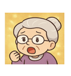 キラキラ気品なおばあちゃん@SFW（個別スタンプ：3）