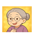 キラキラ気品なおばあちゃん@SFW（個別スタンプ：22）