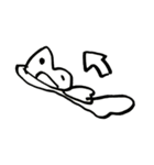 何も語らないふしぎないきもの（個別スタンプ：8）