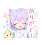 ドリームナイト猫の女の子スタンプ（個別スタンプ：3）