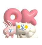 大人かわいい★ぷっくりしろいくまちゃんと（個別スタンプ：2）