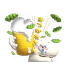 大人かわいい★ぷっくりしろいくまちゃんと（個別スタンプ：14）