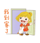 オレンジ(女の子) 30-いたずらっぽい可愛さ（個別スタンプ：32）