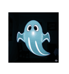ハロウィン、おばけの夜空（個別スタンプ：3）