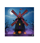ハロウィン、かぼちゃの塔！（個別スタンプ：2）