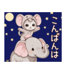スコティッシュ猫 かわいい象の着ぐるみ（個別スタンプ：2）