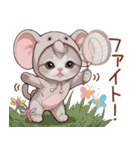 スコティッシュ猫 かわいい象の着ぐるみ（個別スタンプ：13）