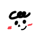 カオだけカキかき（個別スタンプ：1）