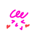 カオだけカキかき（個別スタンプ：3）