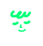 カオだけカキかき（個別スタンプ：6）