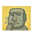 キラキラ無表情モアイ像@SFW（個別スタンプ：1）