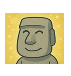 キラキラ無表情モアイ像@SFW（個別スタンプ：2）