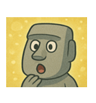 キラキラ無表情モアイ像@SFW（個別スタンプ：4）