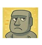 キラキラ無表情モアイ像@SFW（個別スタンプ：5）