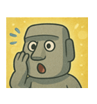 キラキラ無表情モアイ像@SFW（個別スタンプ：7）