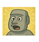 キラキラ無表情モアイ像@SFW（個別スタンプ：8）