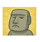 キラキラ無表情モアイ像@SFW（個別スタンプ：9）