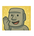 キラキラ無表情モアイ像@SFW（個別スタンプ：10）