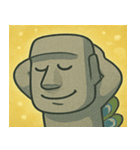 キラキラ無表情モアイ像@SFW（個別スタンプ：12）