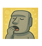 キラキラ無表情モアイ像@SFW（個別スタンプ：13）