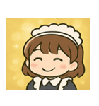 キラキラおしごとメイドさん@SFW（個別スタンプ：1）