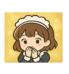 キラキラおしごとメイドさん@SFW（個別スタンプ：3）